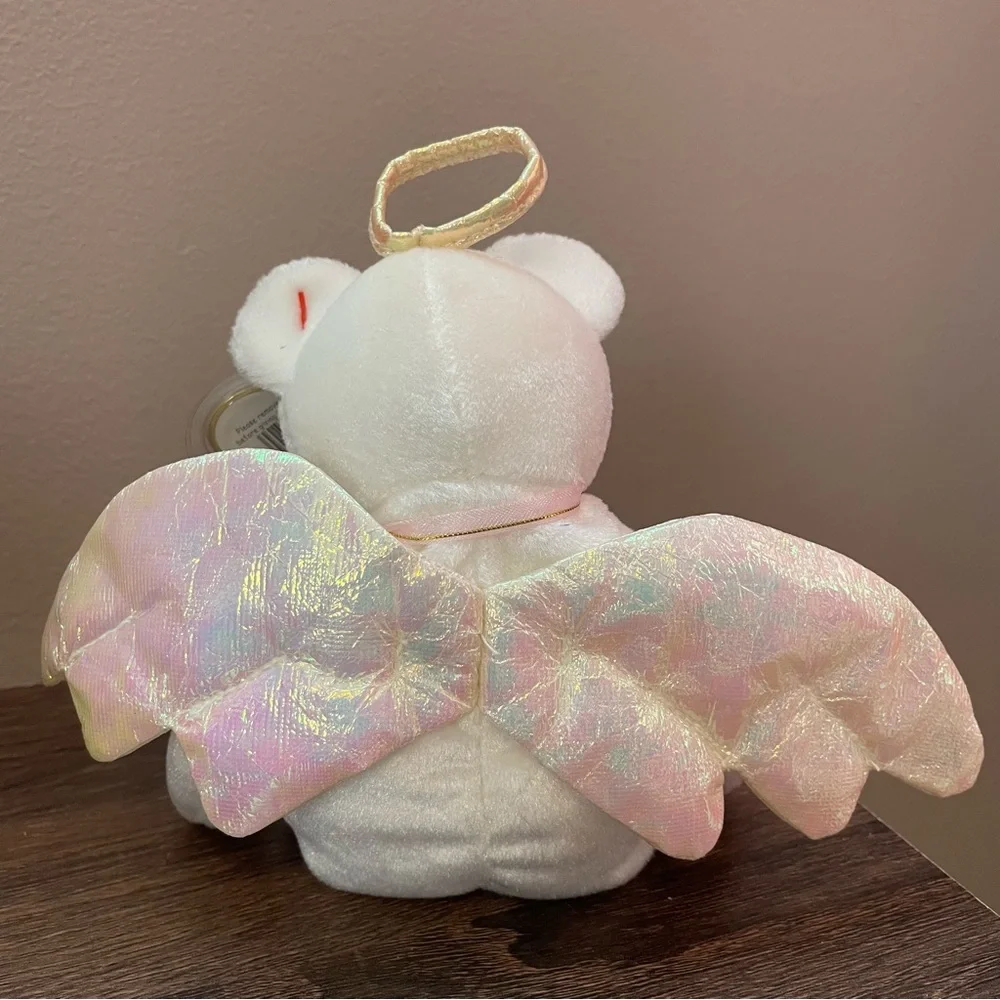 🍁TY Halo Angel Bear Beanie Baby NWT